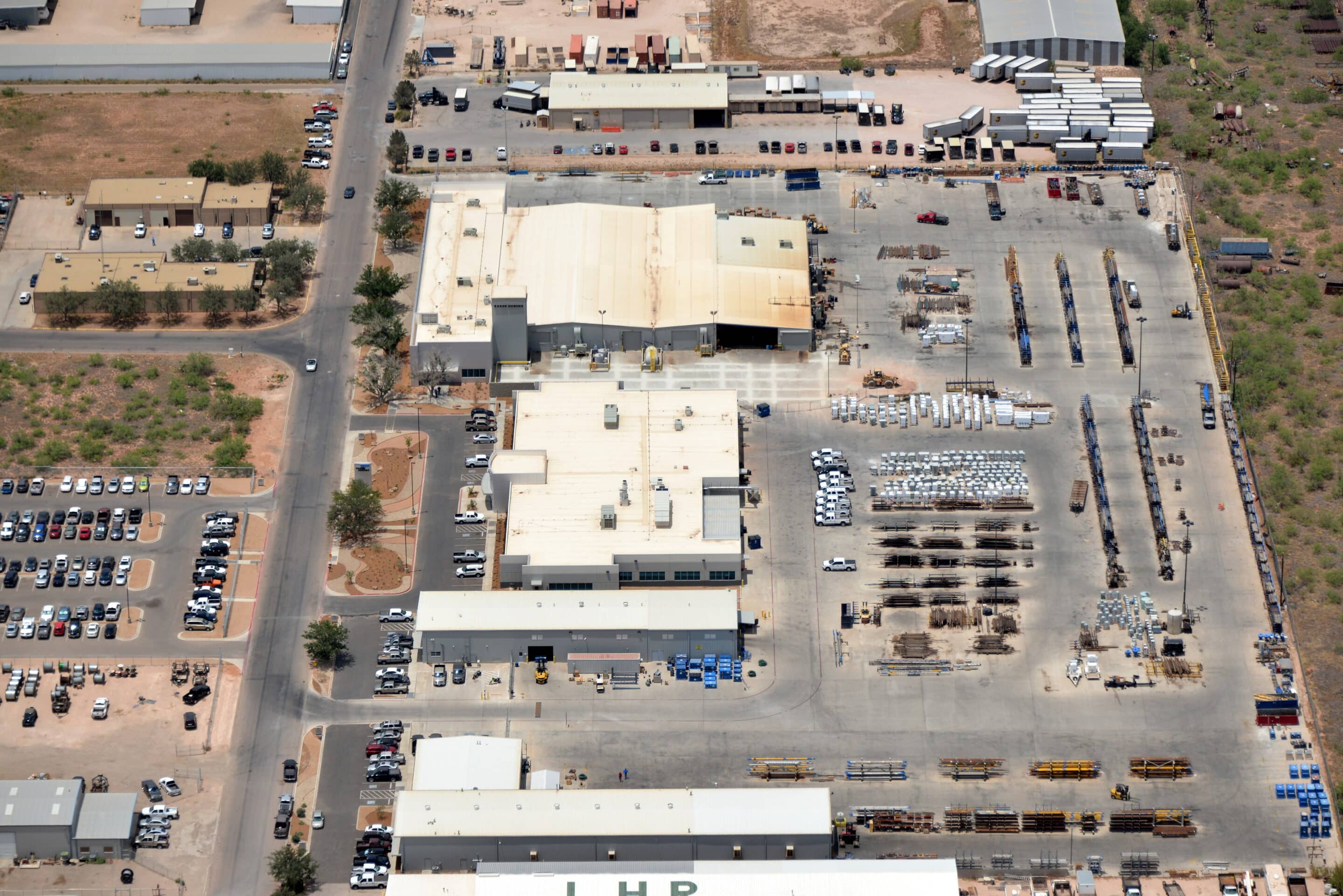 Overhead view of construction build