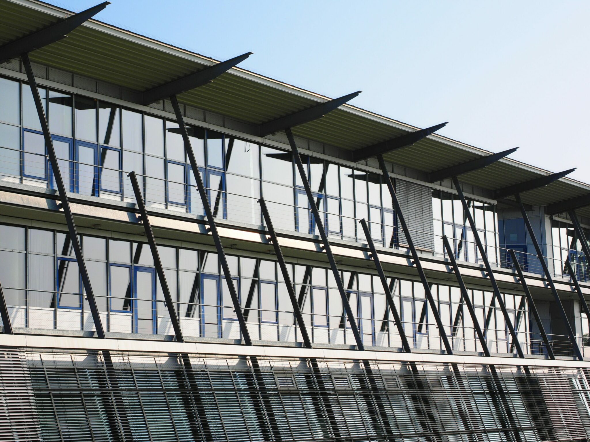 image of office building with big open windows